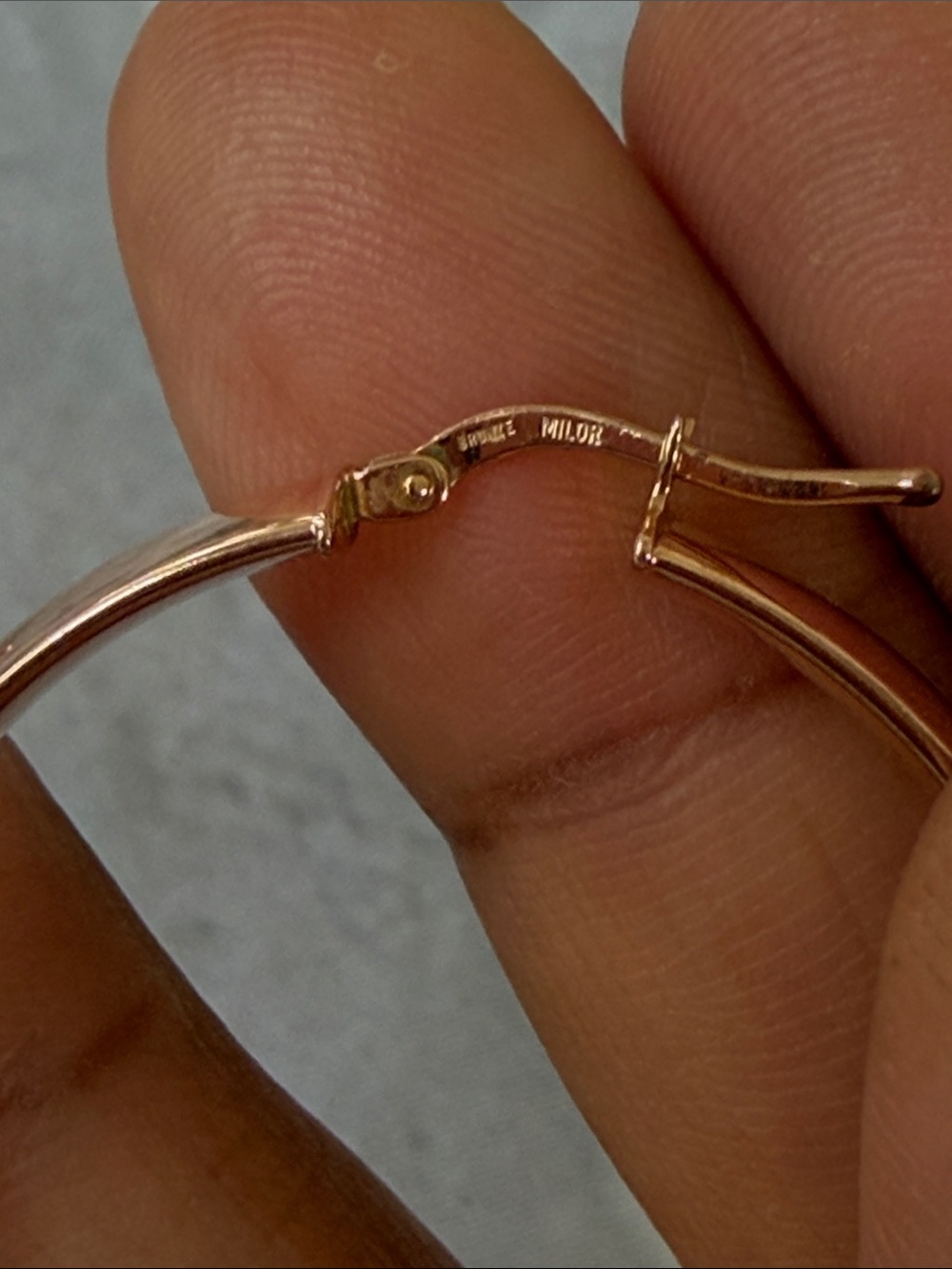 Milor bronze Italy Hoop Earrings - Picture 2 of 7